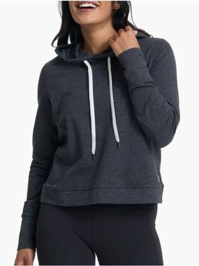 VUORI Halo Performance Hoodie in Charcoal Heather Size S